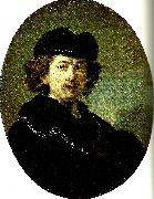 Rembrandt Peale autoportrait a' la toque oil on canvas
